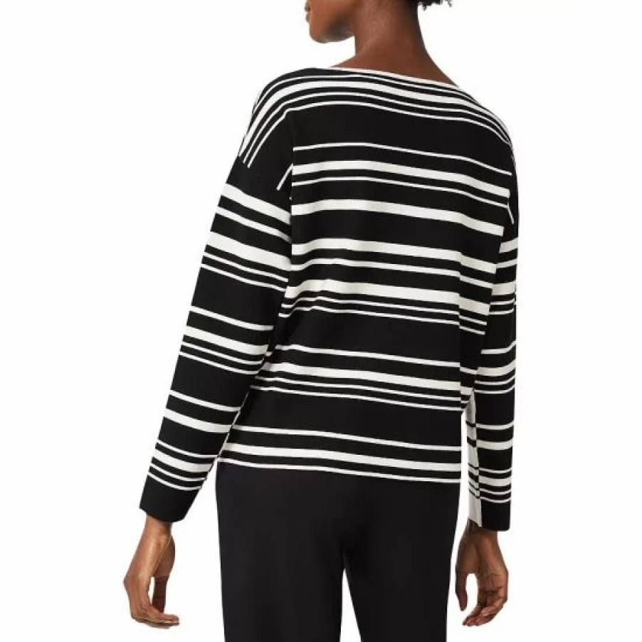 Sweater * | Outlet Hobbs London Brigitte Striped Sweater Ivory Black