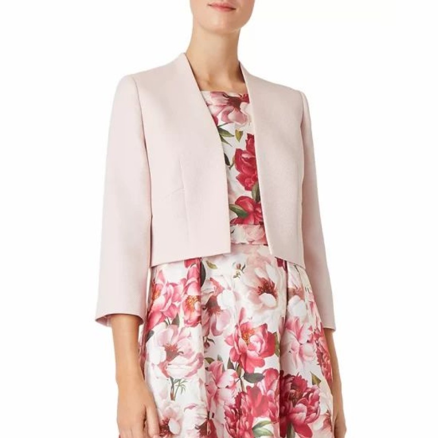 Jacket * | Promo Hobbs London Cropped Emily Jacket Blush Pink