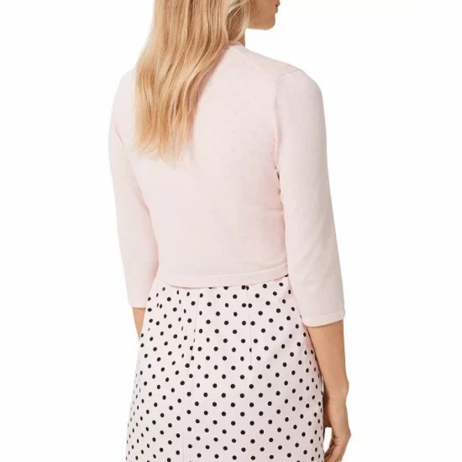 Sweater * | Flash Sale Hobbs London Carrie Bolero Pale Pink