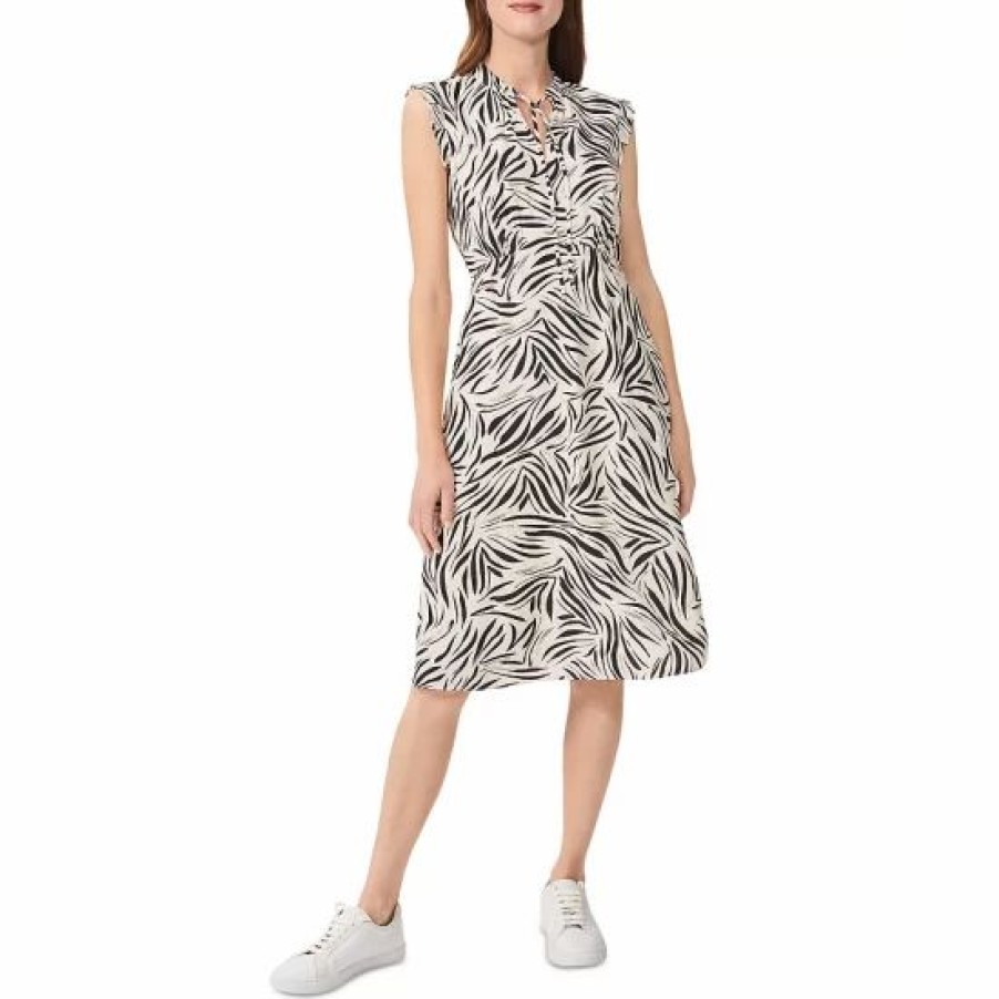 Dress * | Best Deal Hobbs London Evangeline Printed Dress Cream Black