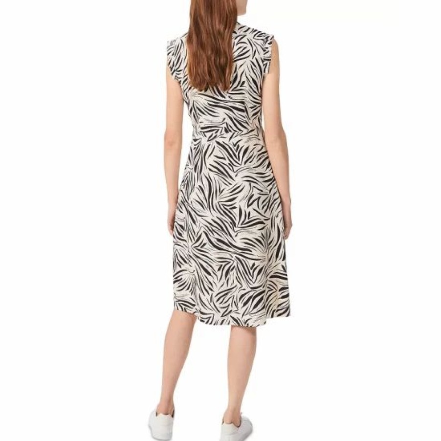 Dress * | Best Deal Hobbs London Evangeline Printed Dress Cream Black