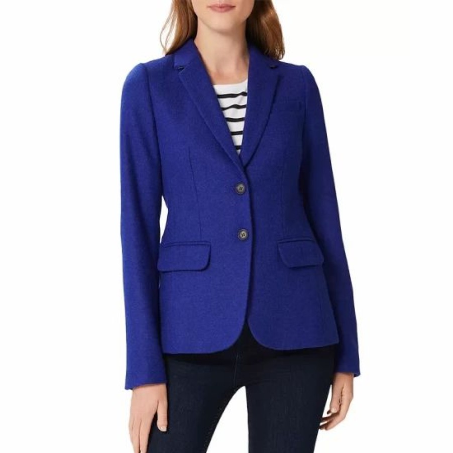 Blazers * | Wholesale Hobbs London Jessica Two Button Jacket Cobalt