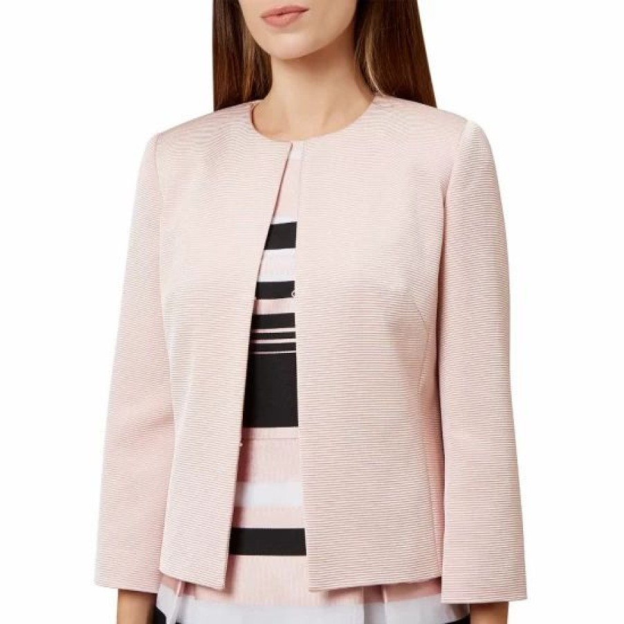 Jacket * | Promo Hobbs London Seraphina Textured Jacket Pink