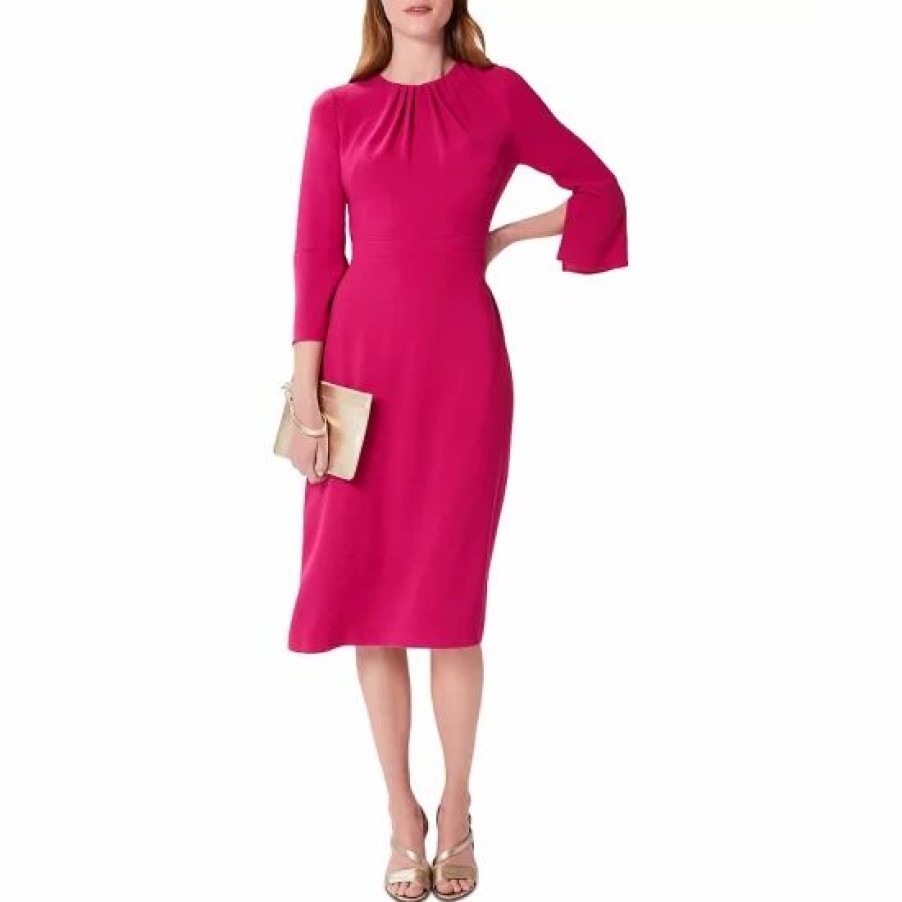 Dress * | Best Pirce Hobbs London Marianne Dress Magenta Pink