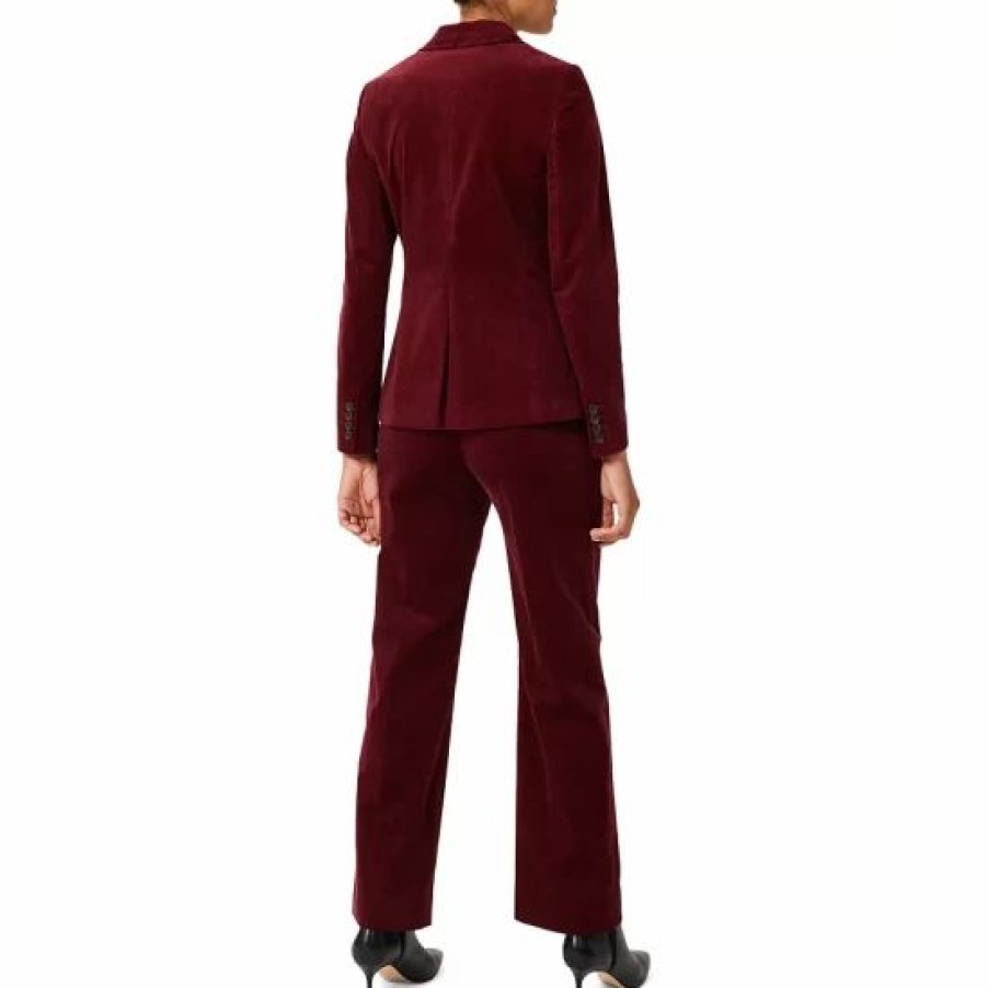 Blazers * | Best Sale Hobbs London Blake Corduroy Blazer Dark Red