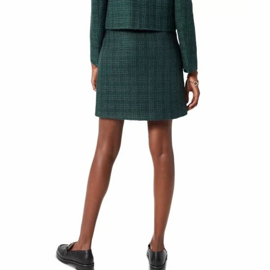 Skirt * | Hot Sale Hobbs London Estella Tweed Mini Skirt Deep Pine