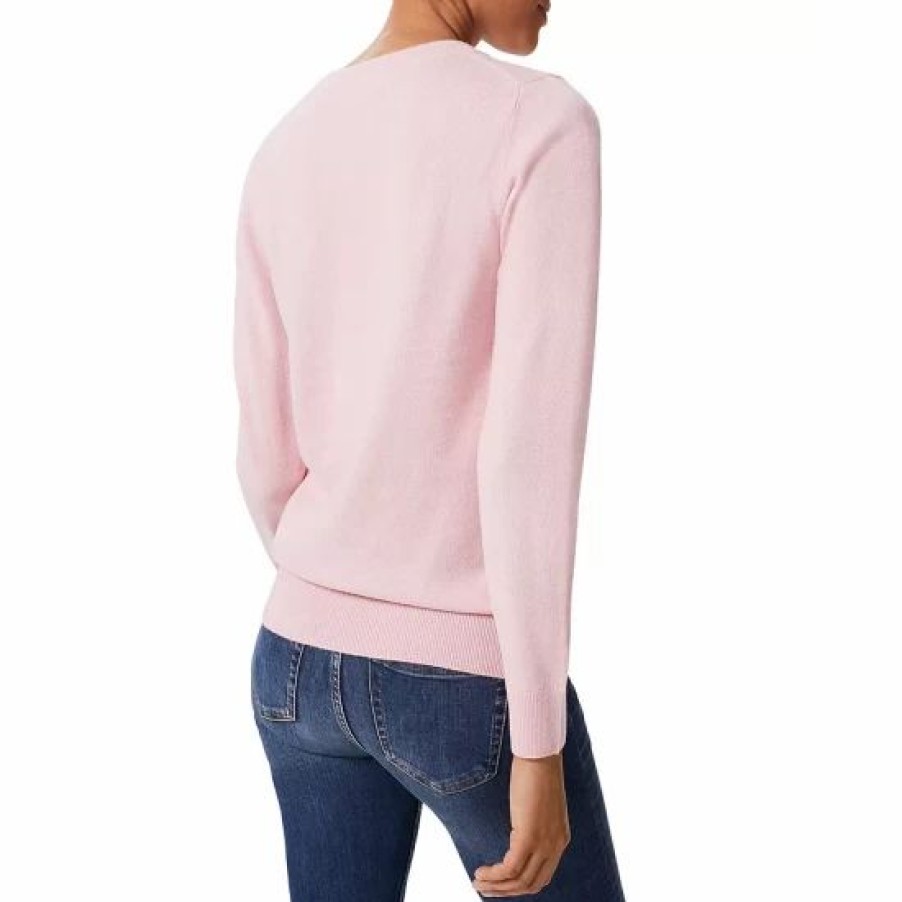 Sweater * | Best Reviews Of Hobbs London Samira Star Sweater Pink Ivory