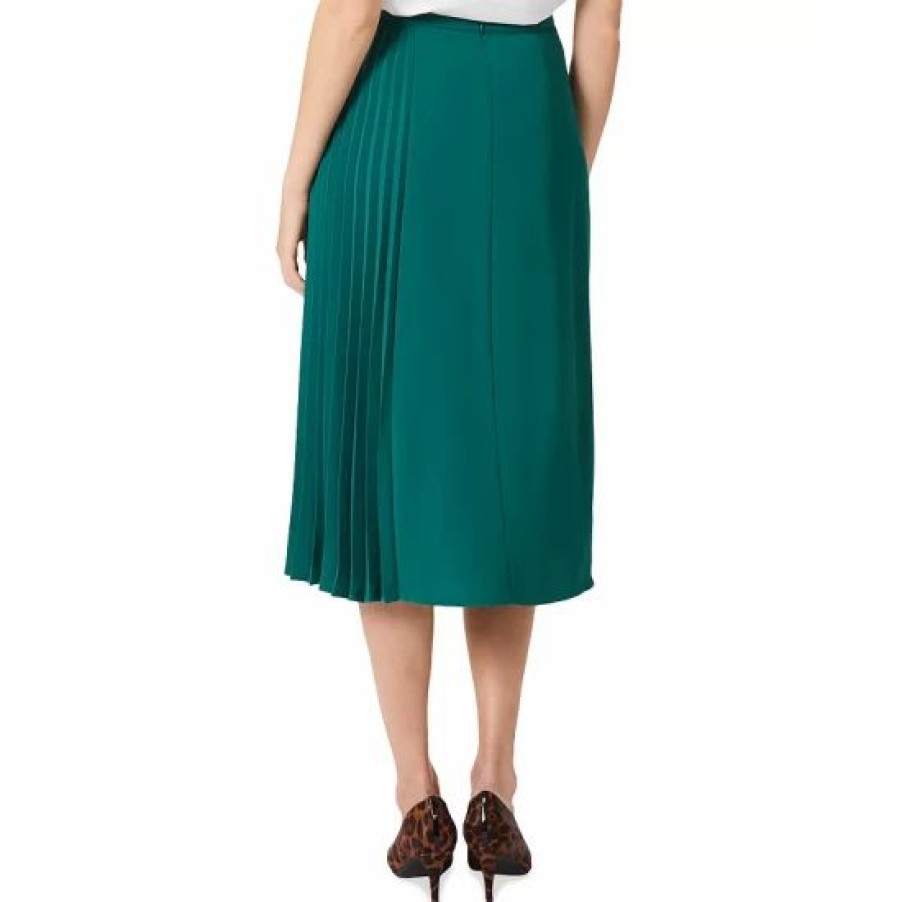 Skirt * | Discount Hobbs London Keziah Pleated Midi Skirt Jade Green