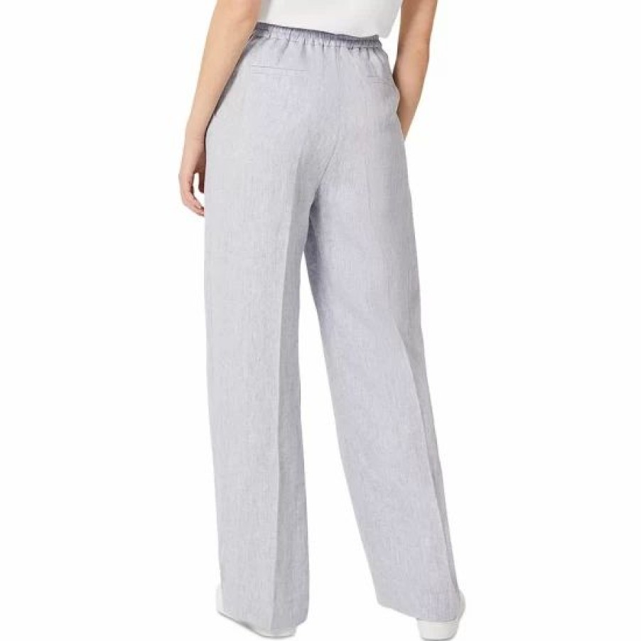 Pants * | Brand New Hobbs London Maeve Linen Trousers Pale Blue