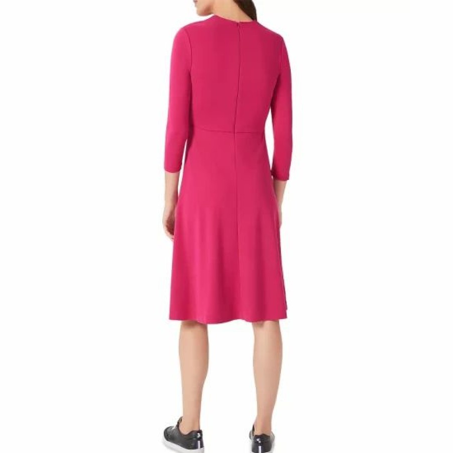 Dress * | Discount Hobbs London Mel Jersey Ponte Knit Dress Dark Pink