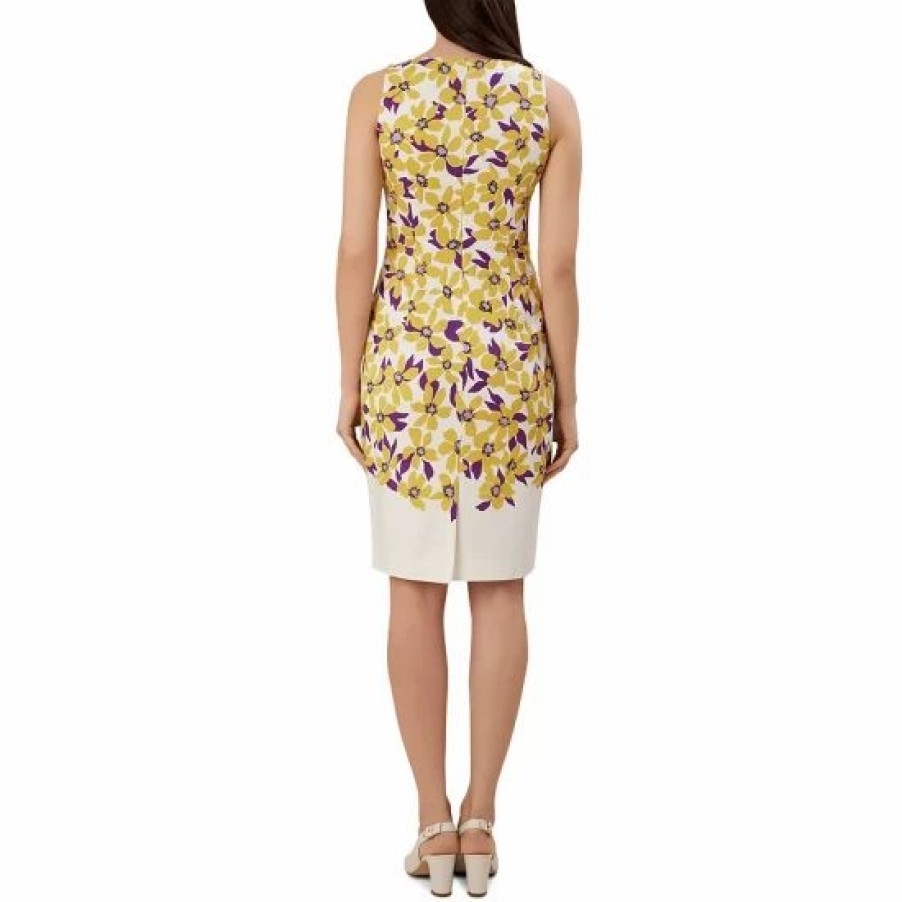 Dress * | Promo Hobbs London Fiona Floral Sheath Dress Ivory Multi