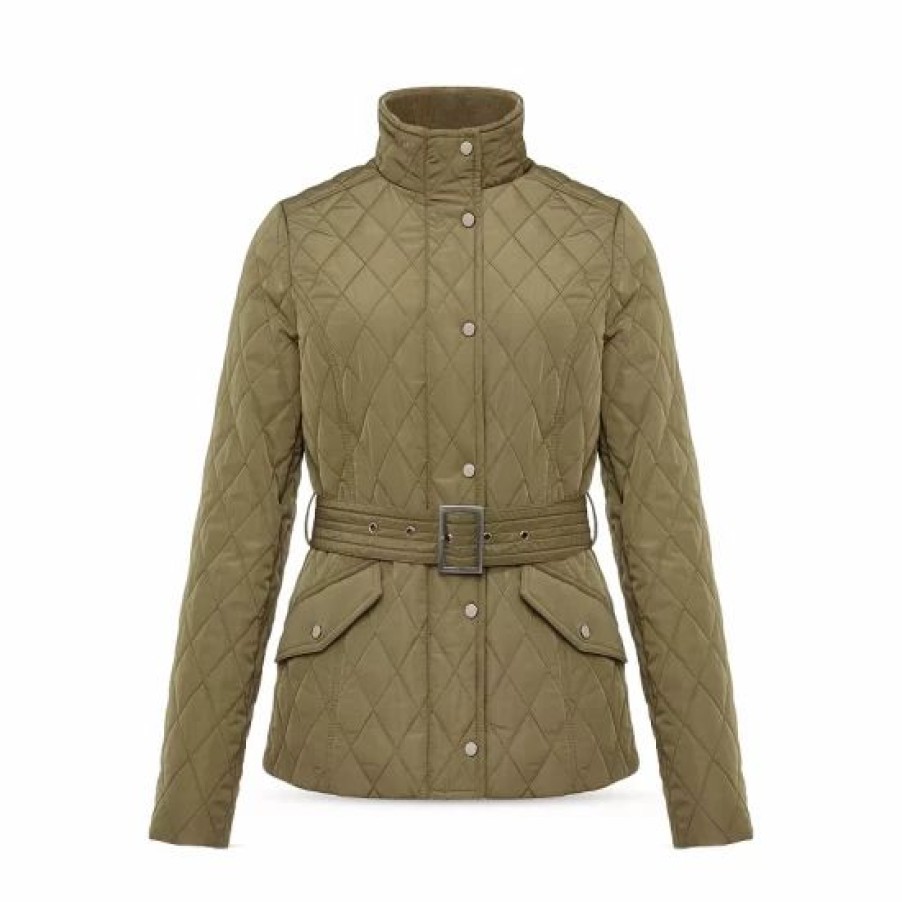 Coat * | Cheap Hobbs London Brodie Coat Olive Green