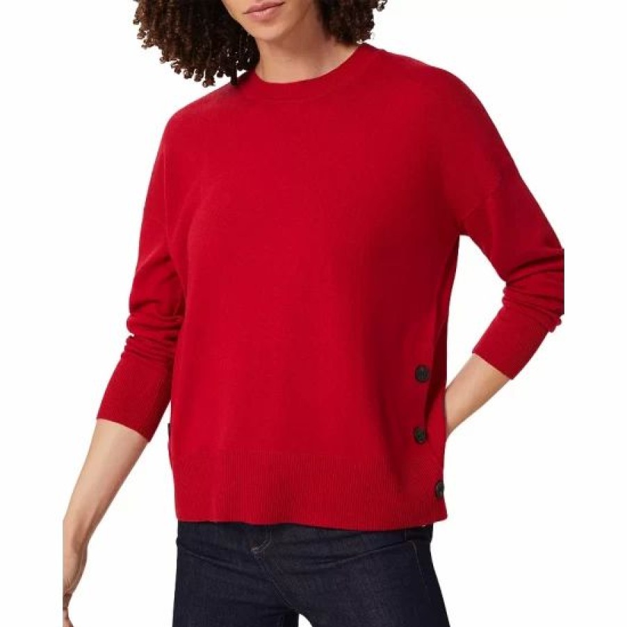 Sweater * | Budget Hobbs London Elle Crewneck Sweater Hobbs Red