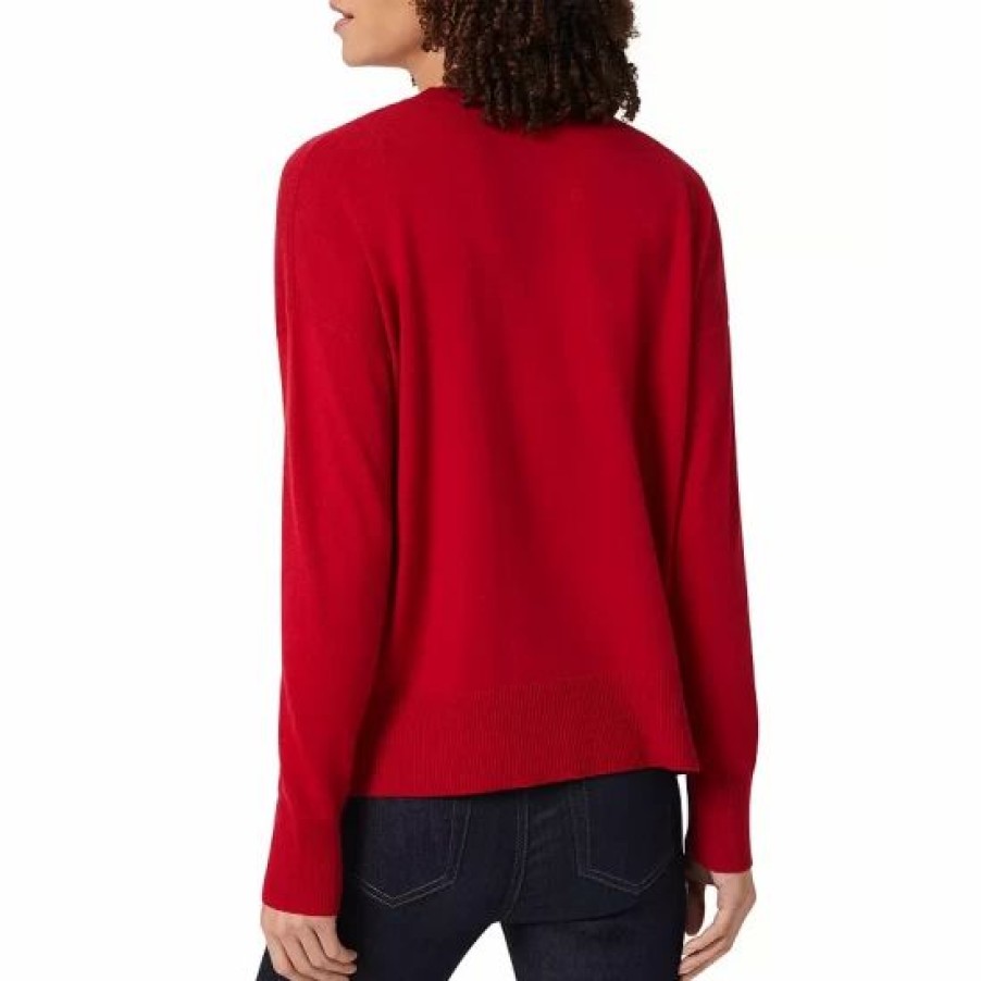 Sweater * | Budget Hobbs London Elle Crewneck Sweater Hobbs Red