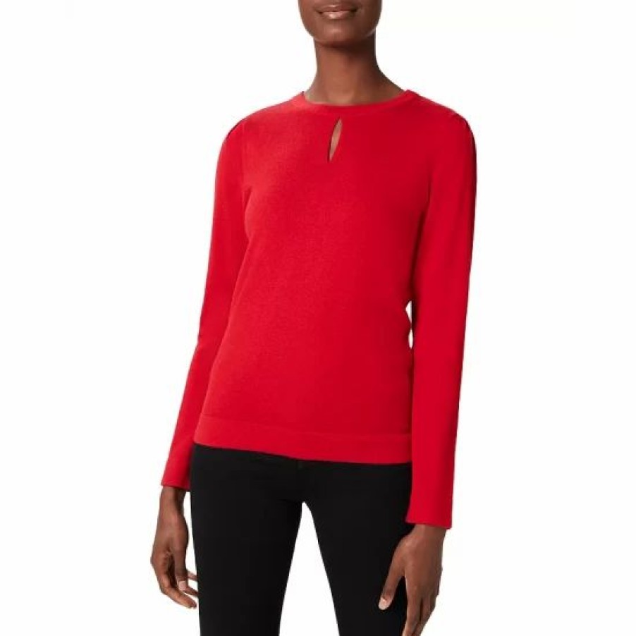 Sweater * | Promo Hobbs London Marlena Keyhole Sweater Cherry Red