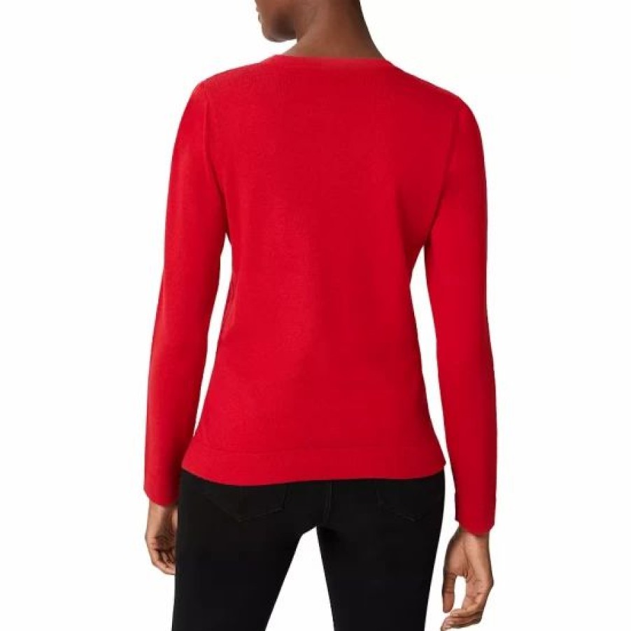 Sweater * | Promo Hobbs London Marlena Keyhole Sweater Cherry Red