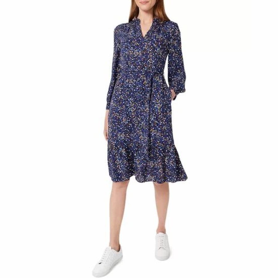 Dress * | Brand New Hobbs London Mallory Dress Blue Multi