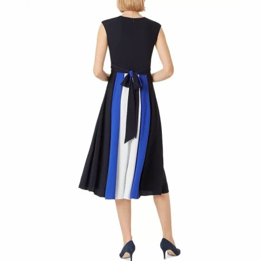 Dress * | Outlet Hobbs London Bailly Dress Navy/Cobalt