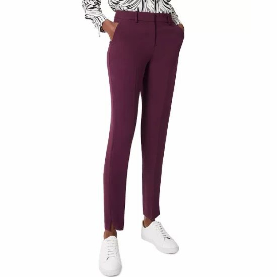 Pants * | Promo Hobbs London Adelia Trousers Deep Plum