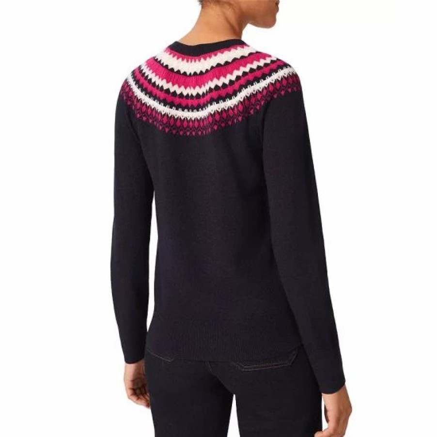 Sweater * | Best Sale Hobbs London Greta Sweater Navy Pink