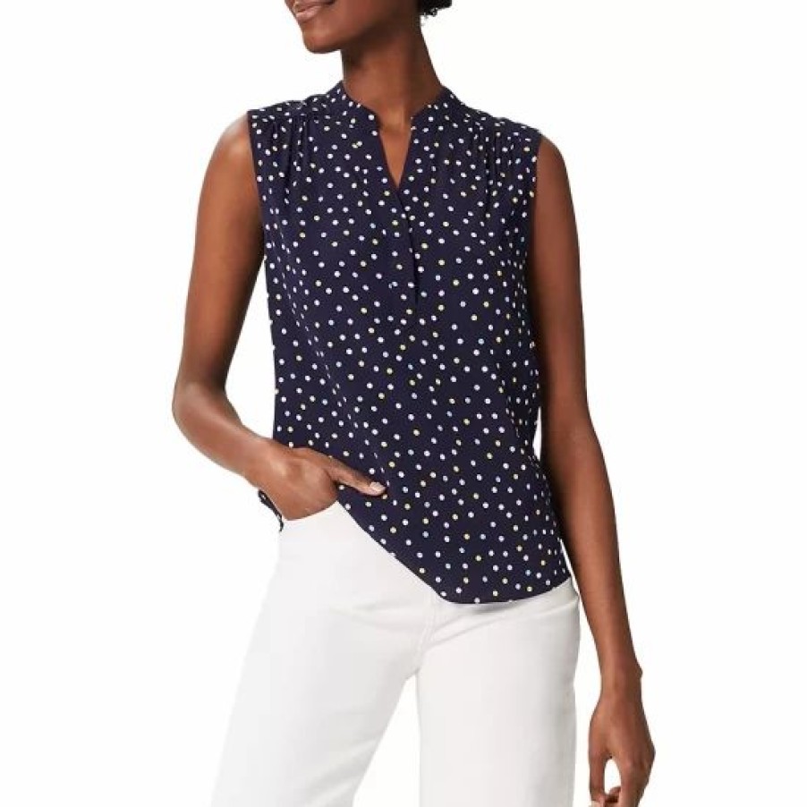 Top * | Best Reviews Of Hobbs London Armelle Polka Dot Top Navy Multi