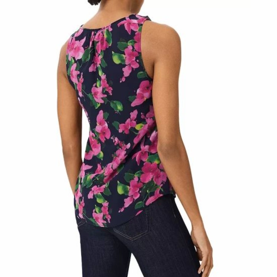 Top * | Wholesale Hobbs London Darcey Floral Print Top Navy Multi