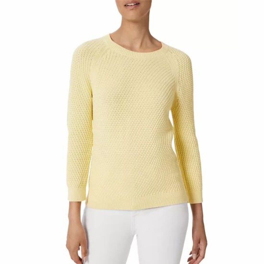 Sweater * | Outlet Hobbs London Lucie Cotton Sweater Lemon Drop