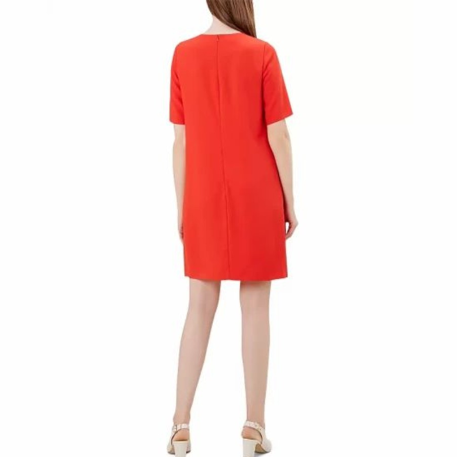 Dress * | Promo Hobbs London Carla Shift Dress Tangerine