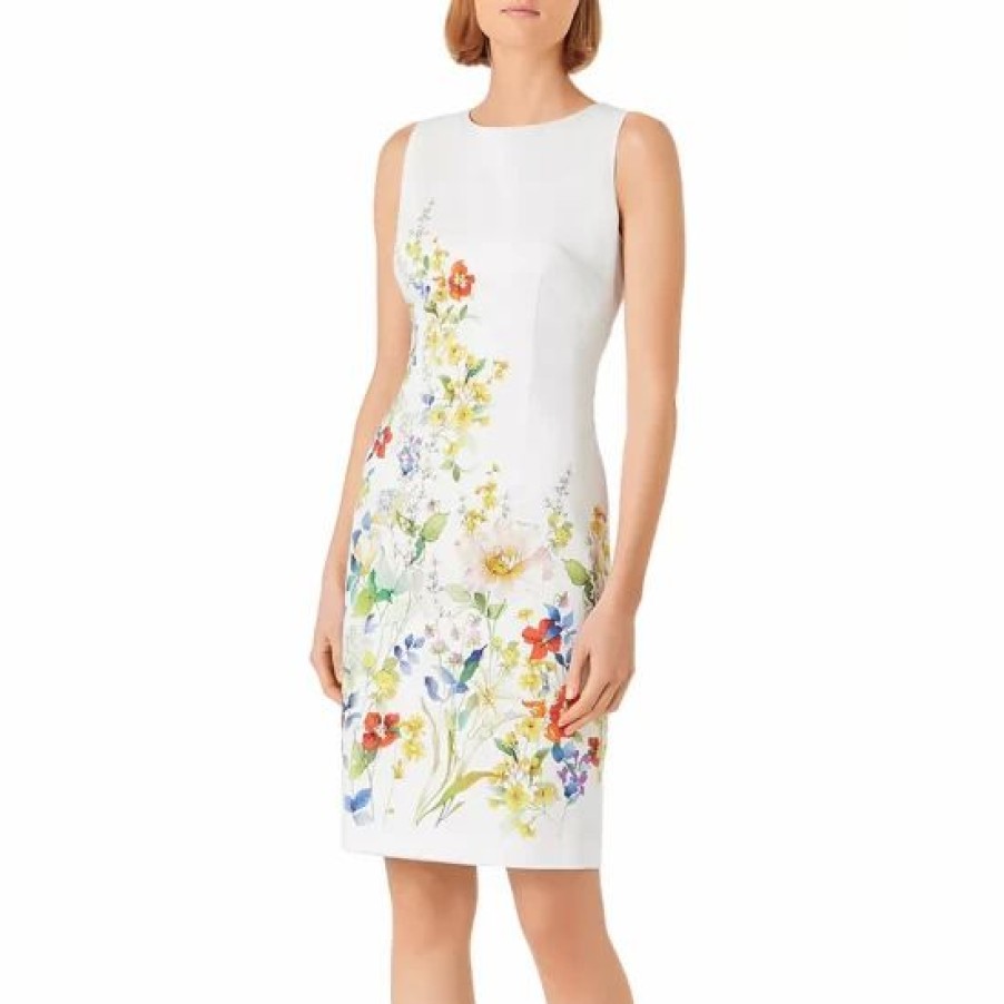 Dress * | Deals Hobbs London Fiona Dress Ivory Multi