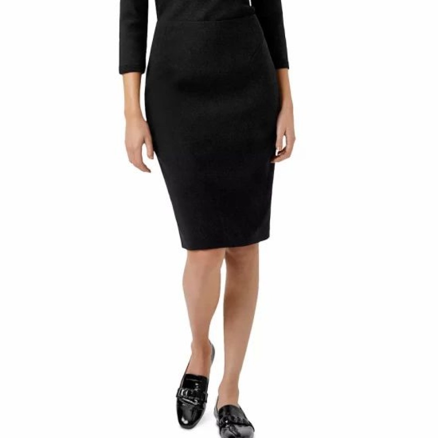 Skirt * | Outlet Hobbs London Petites Alva Pencil Skirt Black