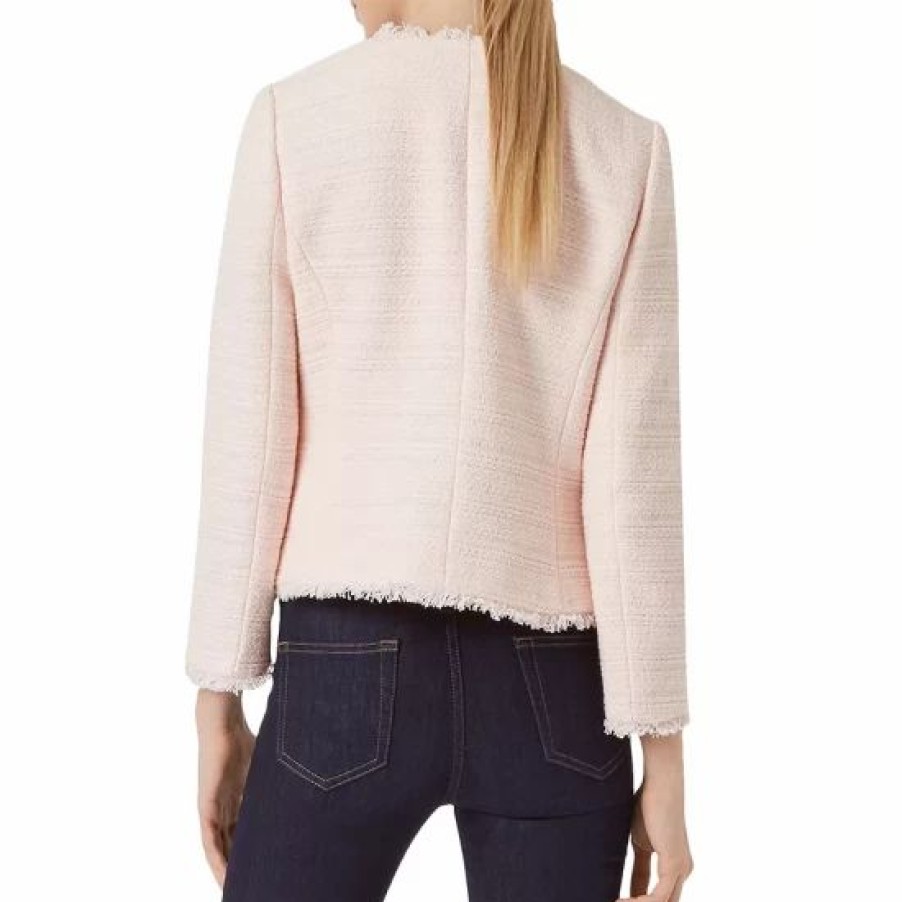 Jacket * | Coupon Hobbs London Kathleen Tweed Jacket Pale Pink