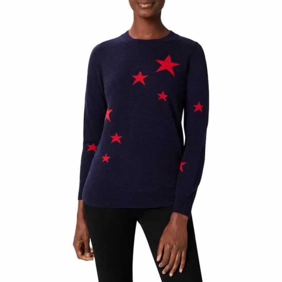 Sweater * | Best Deal Hobbs London Samira Star Print Sweater Red Navy