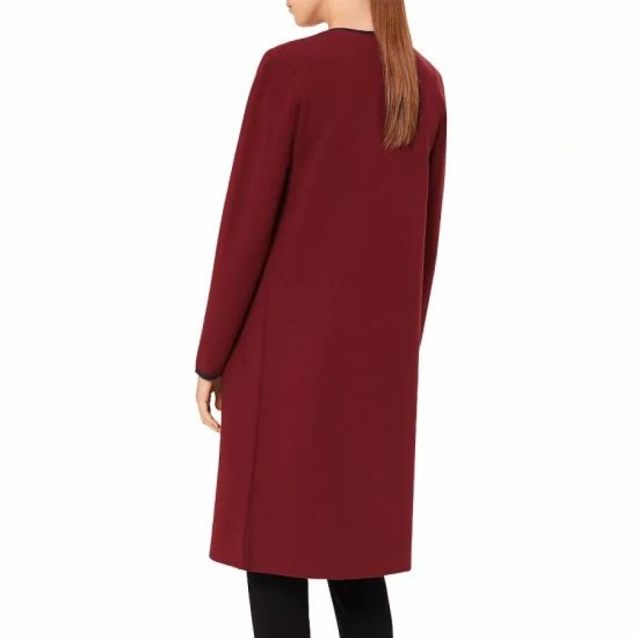 Sweater * | Top 10 Hobbs London Bethan Open Front Coatigan Burgundy