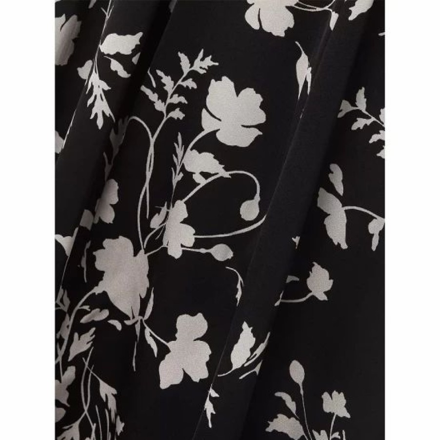 Dress * | Budget Hobbs London Indah Printed Shirt Dress Black Cream