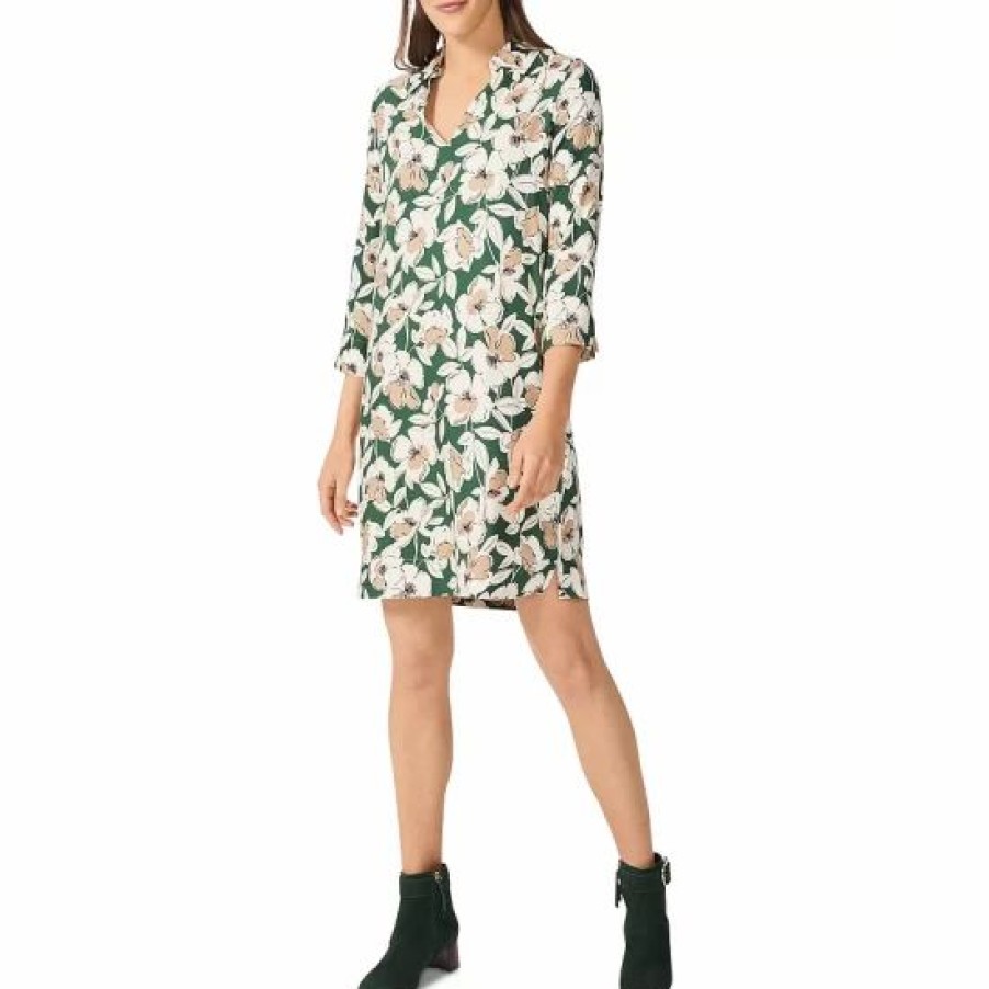 Dress * | Coupon Hobbs London Marea Printed Tunic Dress Green Multi