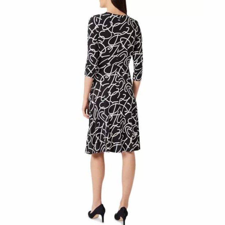 Dress * | Best Deal Hobbs London Dina Jersey Wrap Dress Navy Ivory