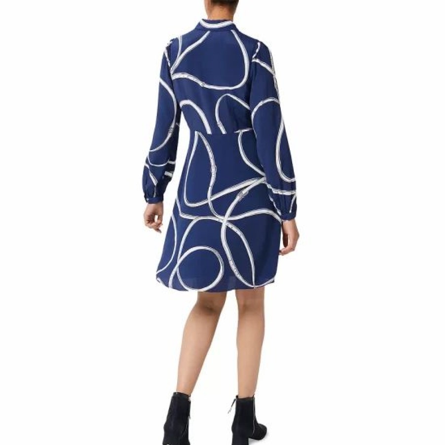 Dress * | Best Reviews Of Hobbs London Brea Tunic Dress Deep Blue