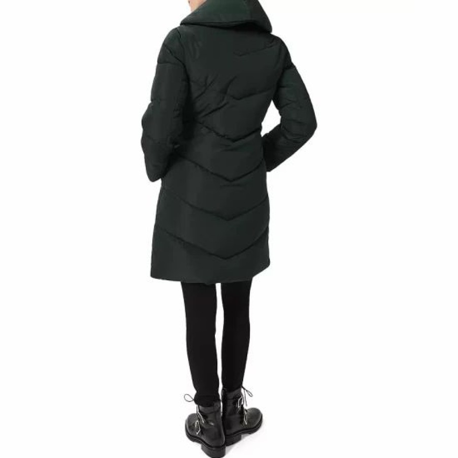 Coat * | Best Deal Hobbs London Indira Puffer Coat Dark Ivy Green