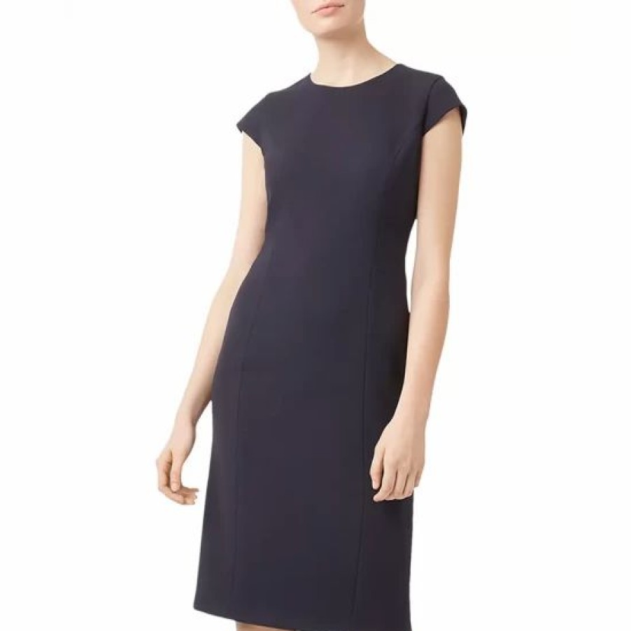 Dress * | Best Deal Hobbs London Leila Cap-Sleeve Sheath Dress Navy