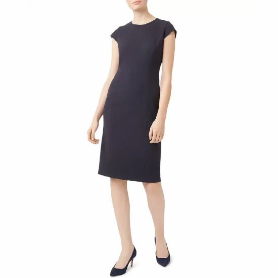 Dress * | Best Deal Hobbs London Leila Cap-Sleeve Sheath Dress Navy