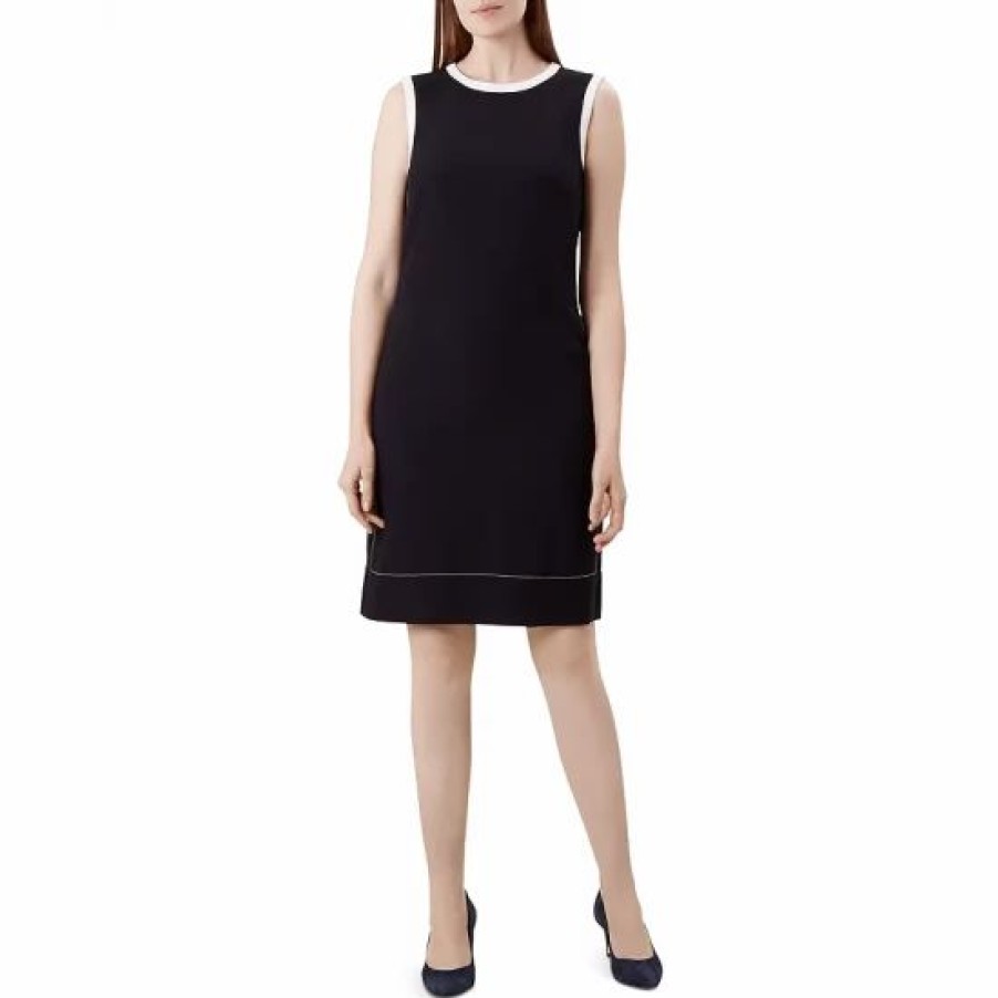 Dress * | Best Reviews Of Hobbs London Kendra Shift Dress Navy Ivory