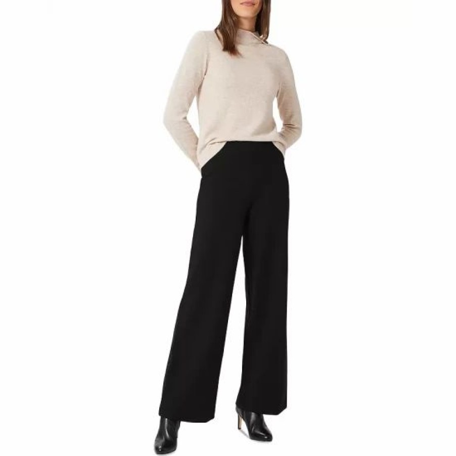 Pants * | Deals Hobbs London Pippa Wide Leg Trousers Black