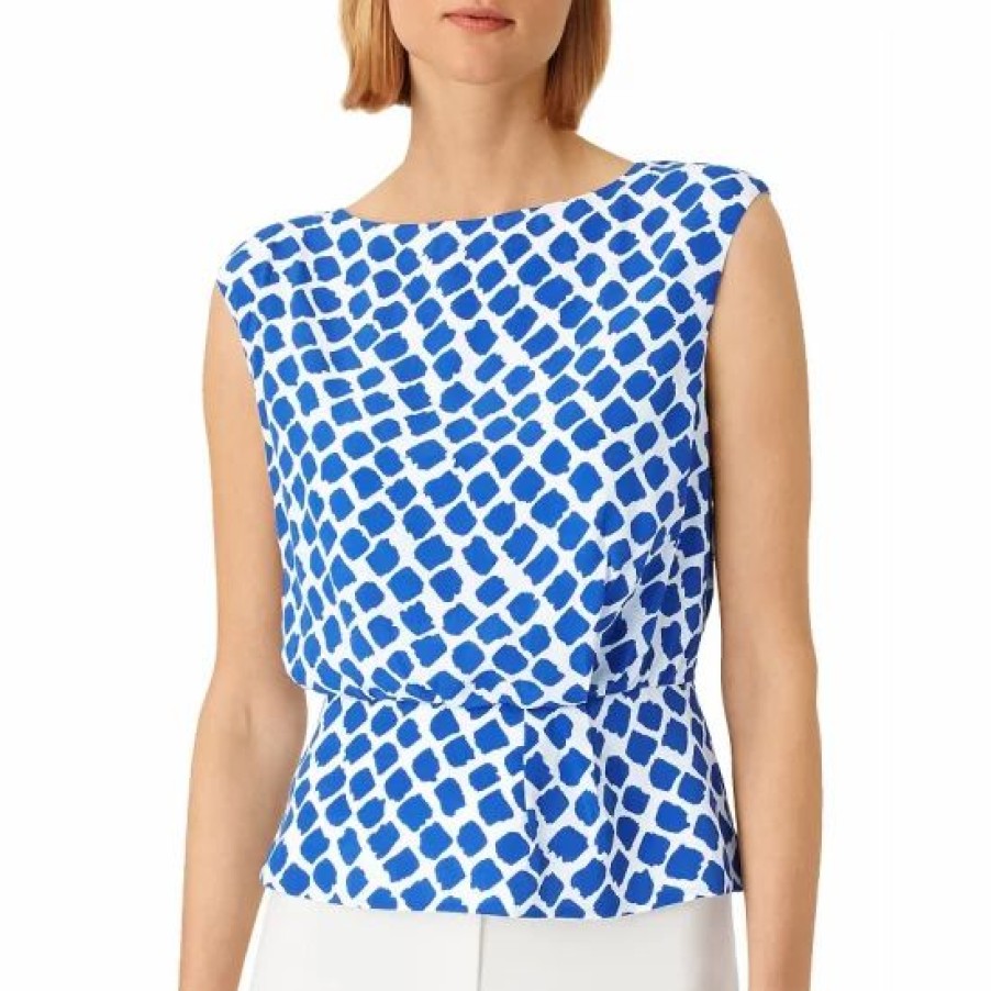 Top * | Brand New Hobbs London Magda Top Cobalt/White