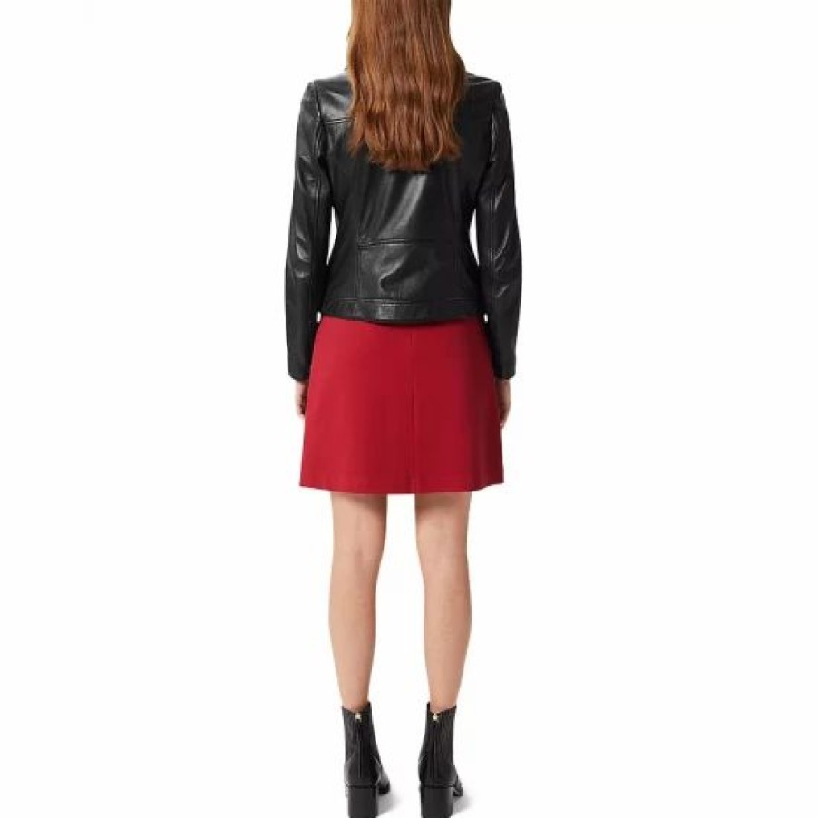 Skirt * | Cheap Hobbs London Teia Ponte Skirt Deep Red