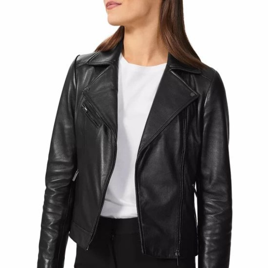 Jacket * | Wholesale Hobbs London Dakota Leather Jacket Black