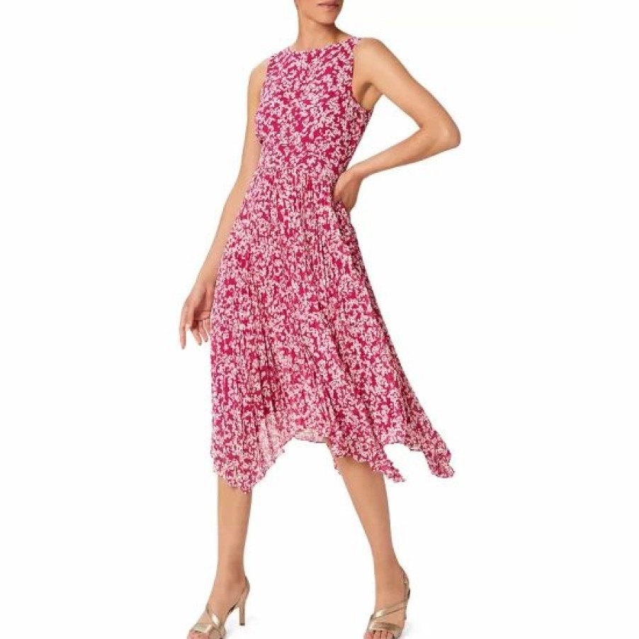 Dress * | Brand New Hobbs London Talisa Dress Magenta Ivy