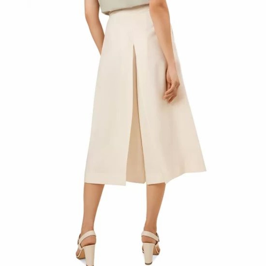 Pants * | Wholesale Hobbs London Drew Cropped Wide-Leg Pants Ivory