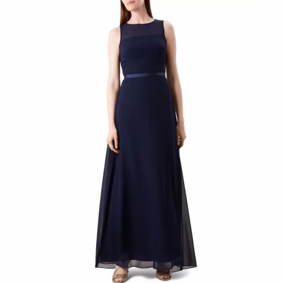 Dress * | Brand New Hobbs London Abigale Maxi Dress Navy