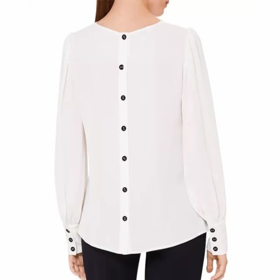 Top * | Top 10 Hobbs London Kate Blouson Sleeve Top Ivory