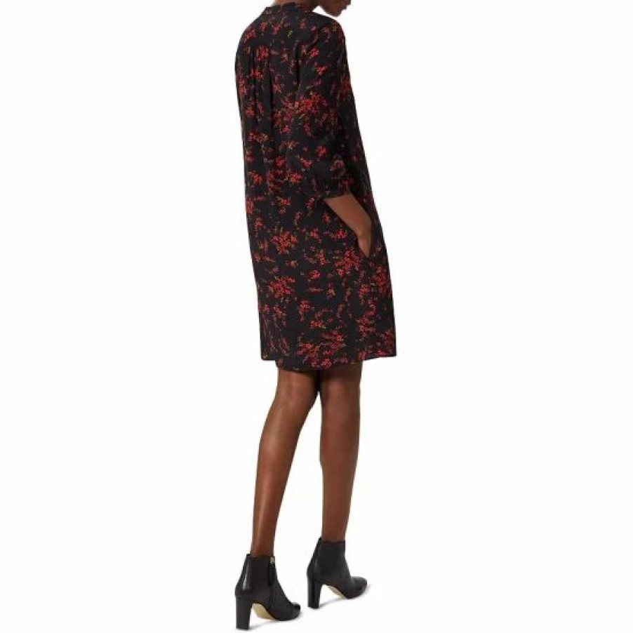 Dress * | Hot Sale Hobbs London Katarina Printed Tunic Dress Black Multi